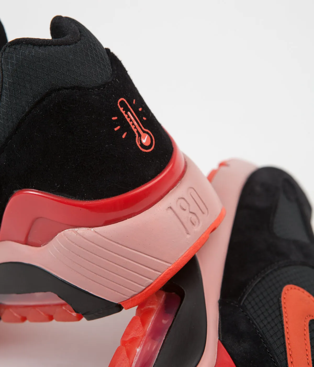 Nike Air Max 180 Shoes - Black / Team Orange - University Red