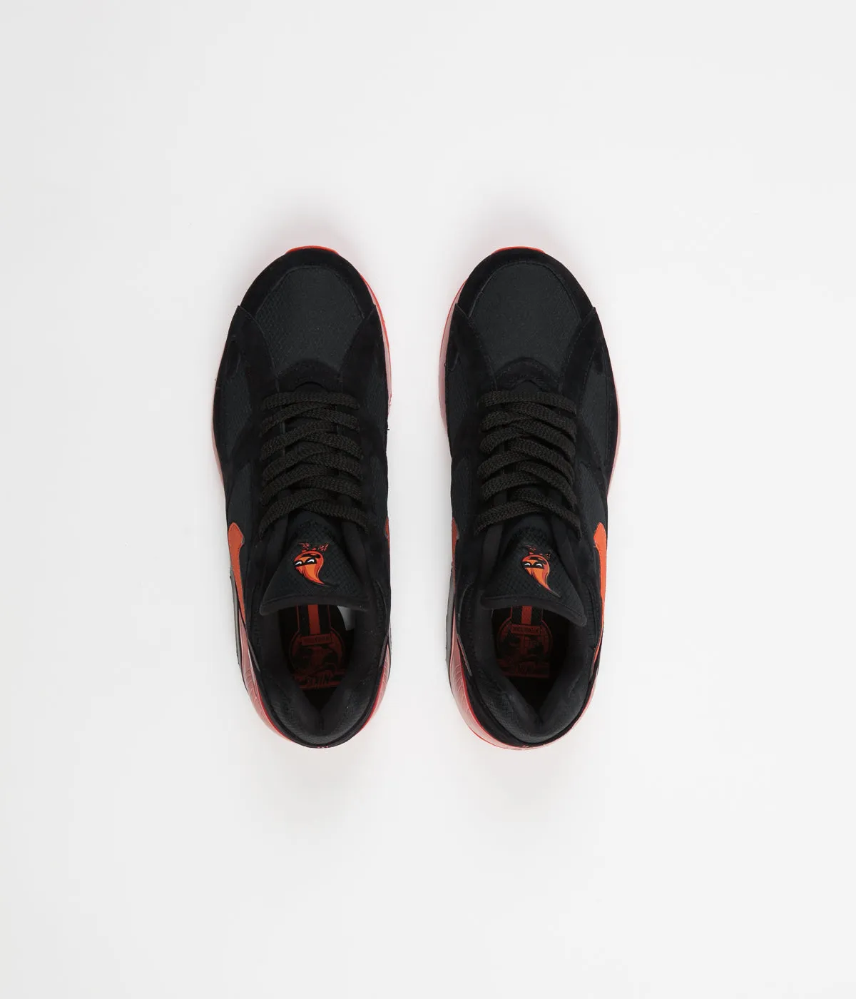 Nike Air Max 180 Shoes - Black / Team Orange - University Red